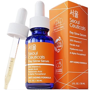 SeoulCeuticals Korean Skin Care 20% Vitamin C Hyaluronic Acid Serum + CE Ferulic Acid - Potent Anti &hellip;