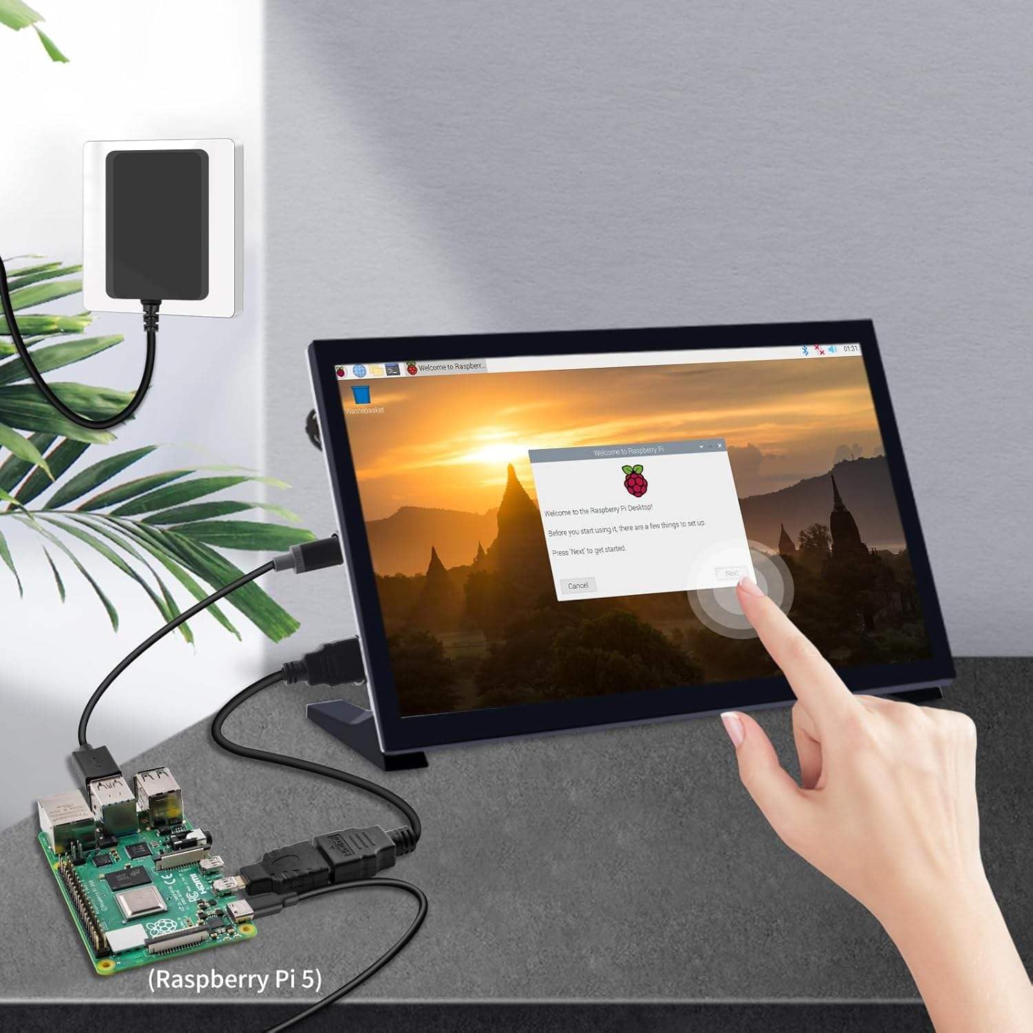 JUSTOP USB-C Power Supply for Raspberry Pi 5, 30W 27W up to 5V 6.0A, Type-C Wall Adapter, UK Plug, Compatible with Raspberry Pi 5 4GB/8GB/16GB, CE UKCA, Two Years Warranty — view 2
