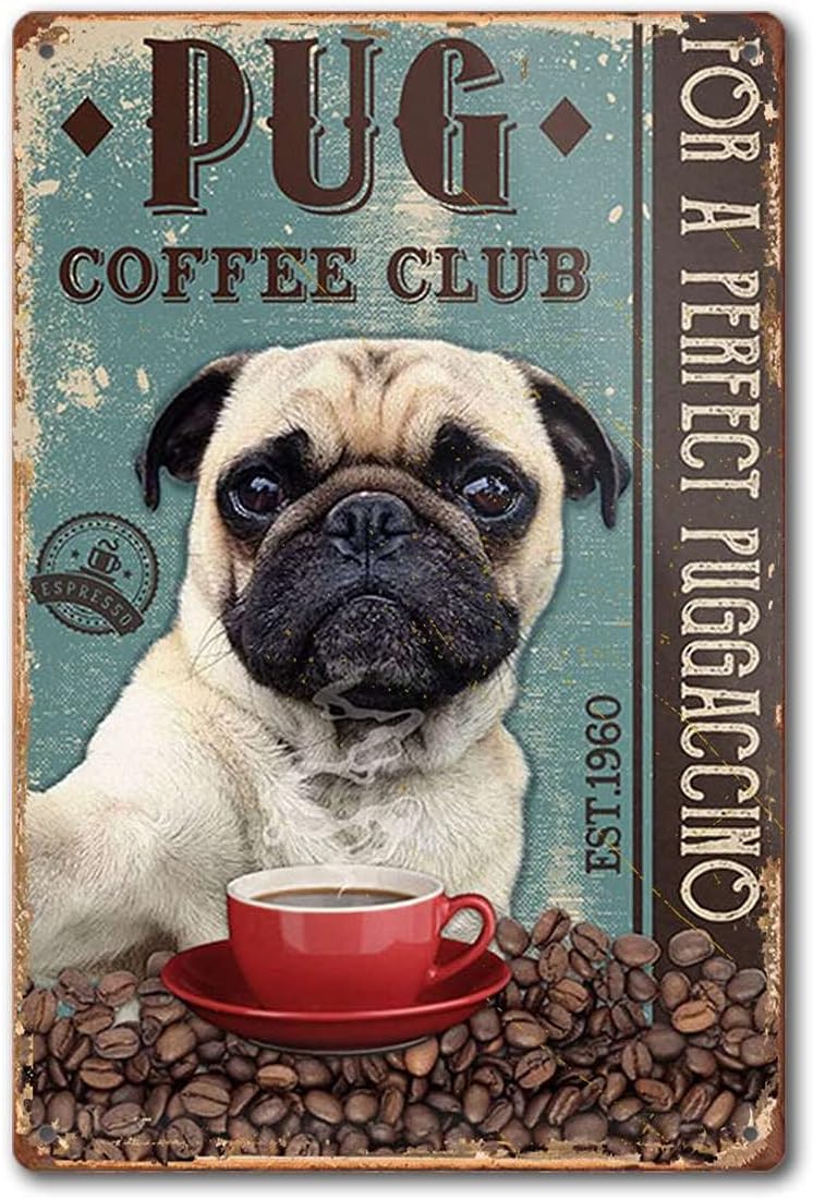 Vintage Malamute Tin Sign Malamute Coffee Co Metal Poster Retro Plaque Wall Decor Gift For Garden Men Cave Garage Classroom Gym School 16x24 Inch