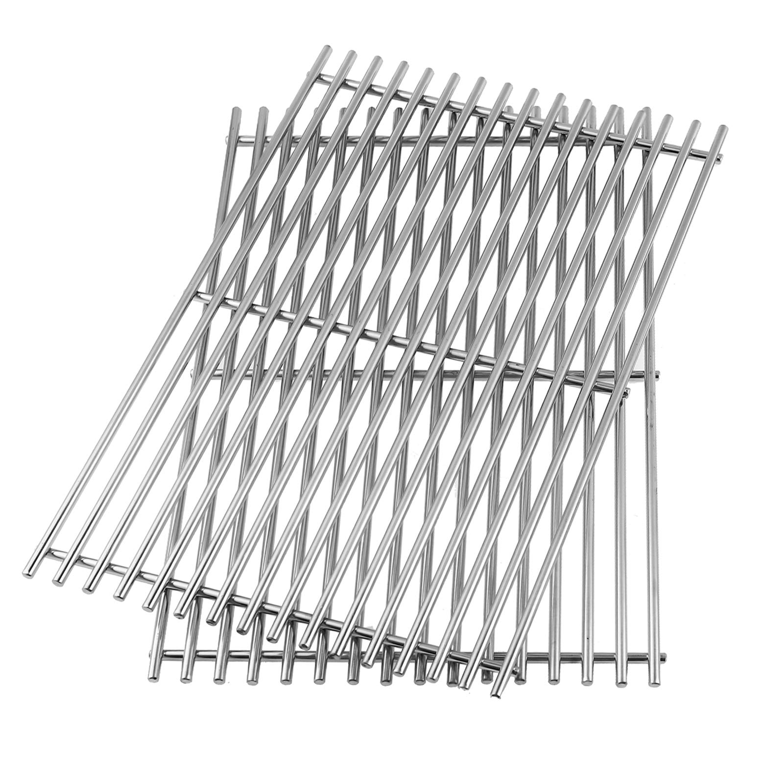 7MM Solid Stainless Steel Cooking Grates Replacement Parts for Weber Summit 400 Series Summit E/S-440 450 460 470 Gas Grills with a Smoker Box, Replacement Parts for Weber 67550