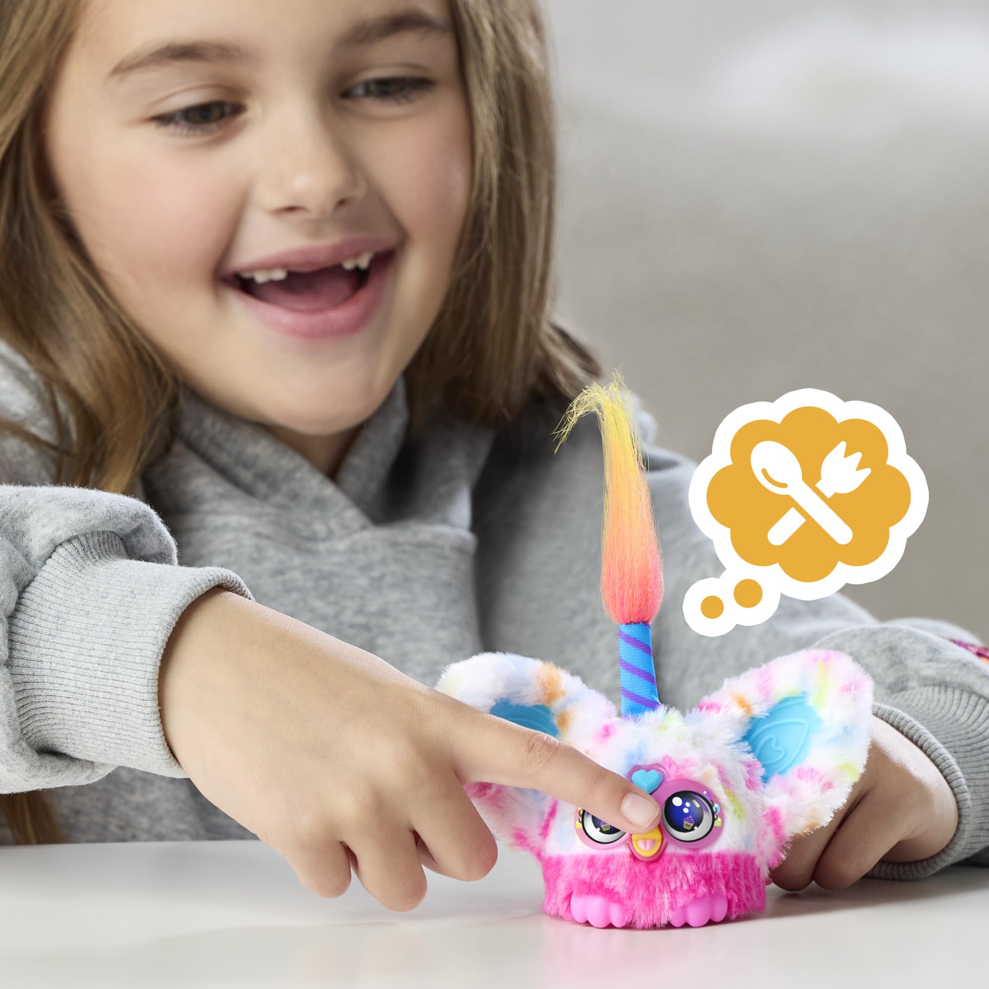 Urodzinowy przyjaciel Furby Furblets Bee-Day, miniaturowa pluszowa zabawka elektroniczna, prezenty imprezowe dla dzieci w wieku od 6 lat
