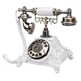 Wisoqu Audio Guest Book Phone, 32G Capacity Vintage Retro Telephone, Retro Audio Telephone Recording Customized Voice Message for Your Wedding Party, Wedding Idea Alternative (White)