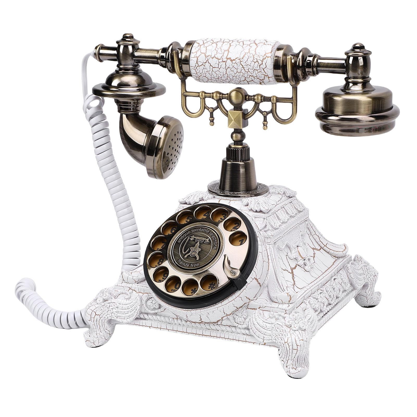 Jectse Audio Gästebuch Hochzeit Telefon, 32G Memory Vintage Gästebuch -Aufzeichnung Customized Audio -Nachrichten mit Voicemail, für Geburtstage Party Graduation Babyparty (White)