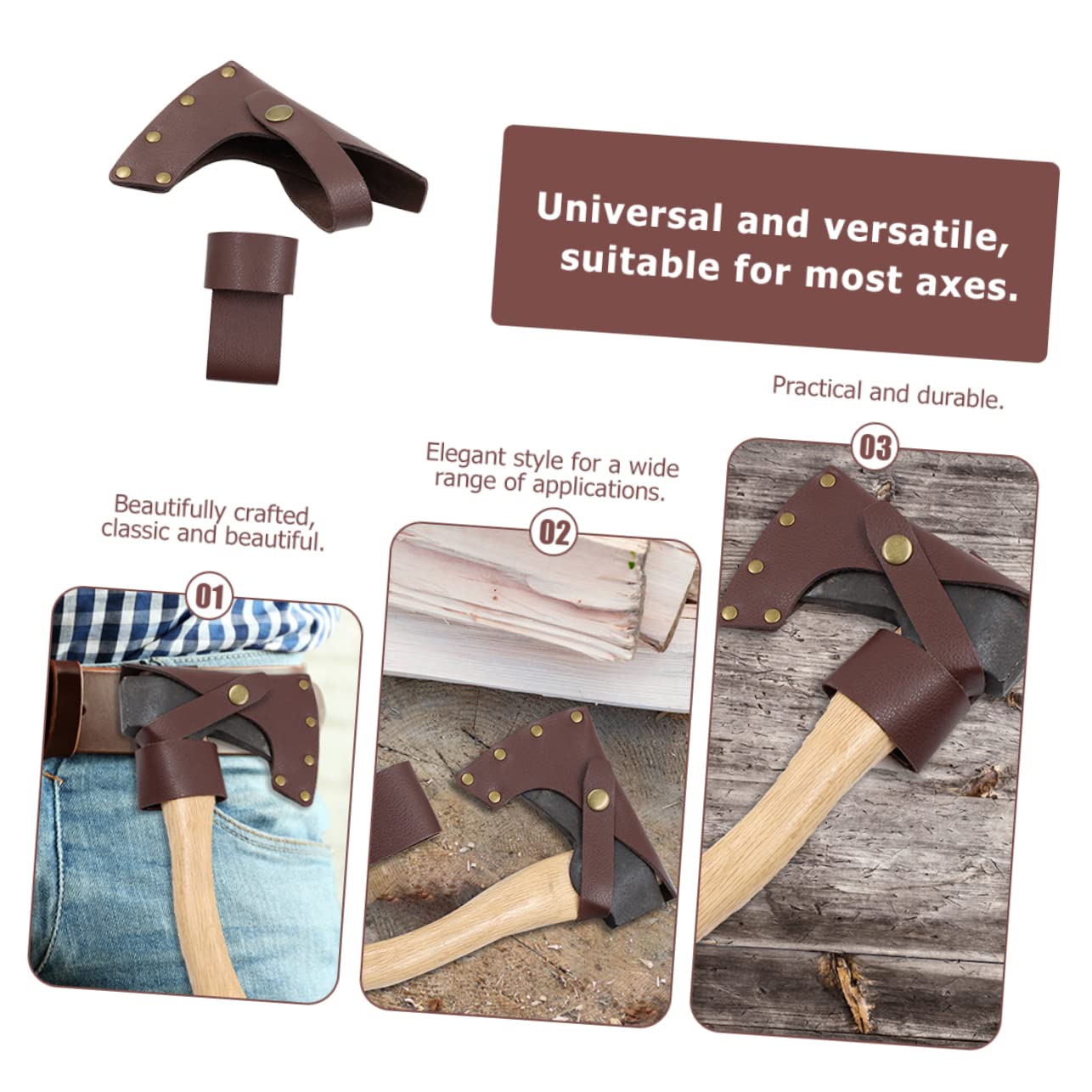 ARTIBETTER 2pcs Hatchet Protector Case Durable Outdoor Tool Cover Belt for Camping