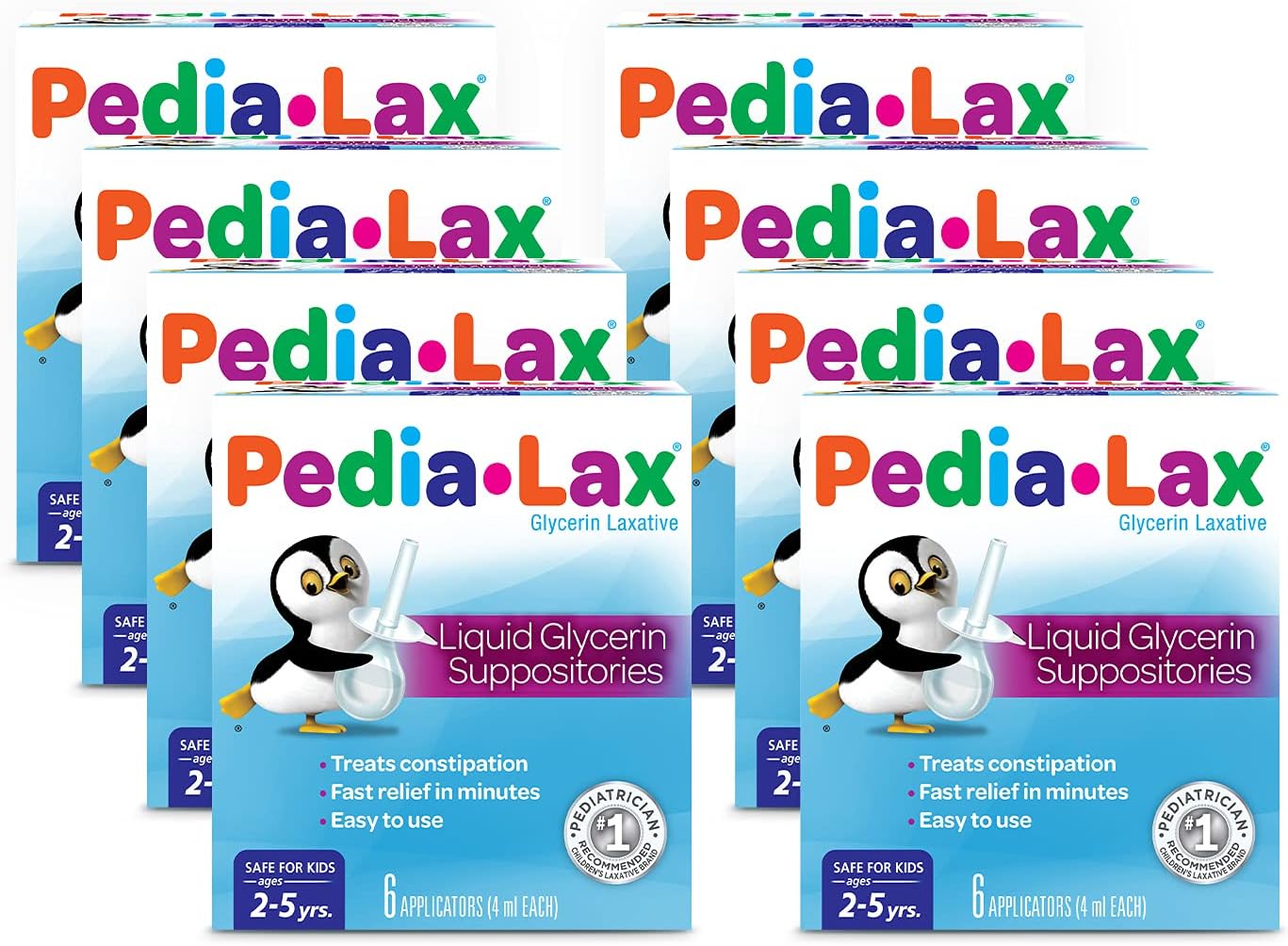 Pedia-Lax Laxative Liquid Glycerin Suppositories for Kids, Ages 2-5, 6 CT, 24 Pack Pedia-Lax Laxative Liquid Glycerin Suppositories for Kids, Ages 2-5, 6 CT, 24 Pack