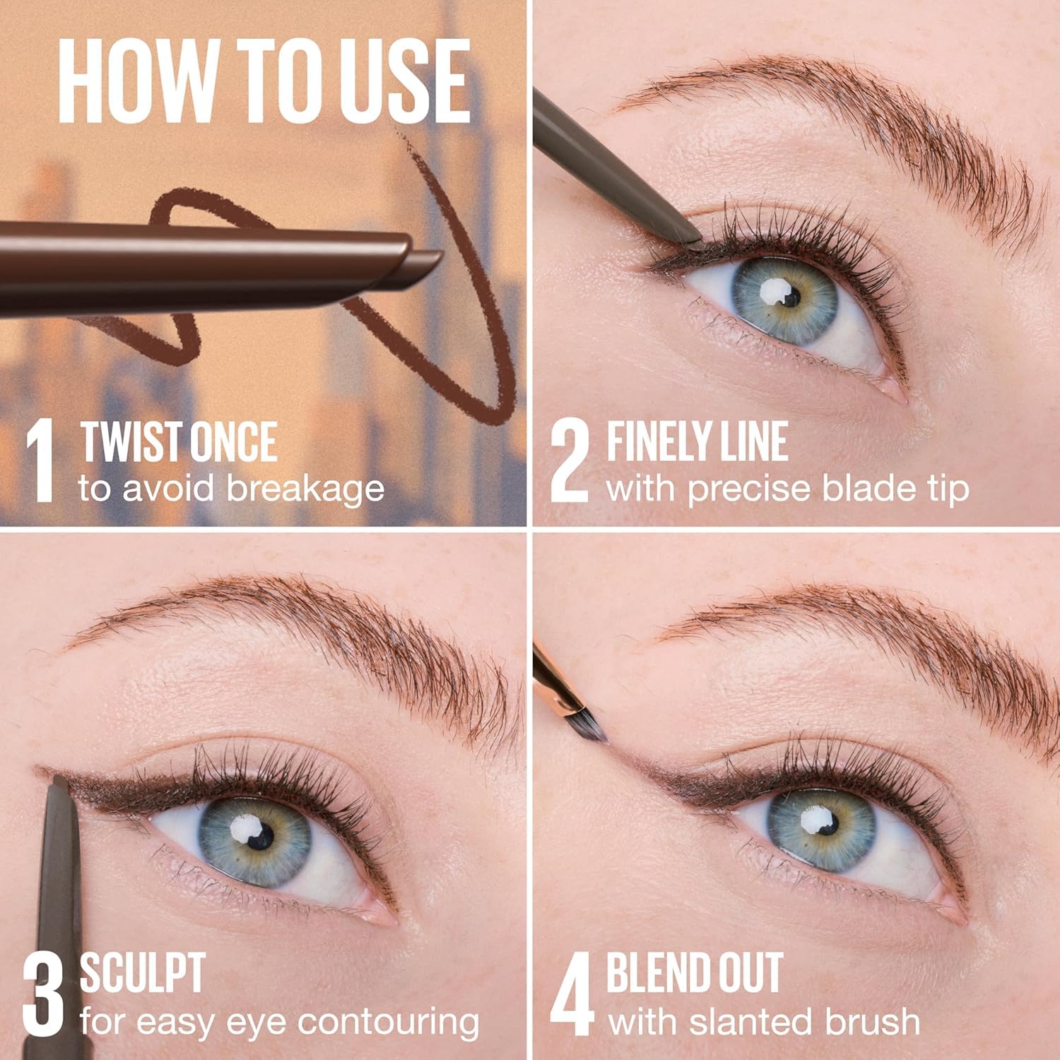Maybelline New York Sculpting Stix Çift Uçlu Göz Kalemi - 015 Smooth Espresso (2 paketi)