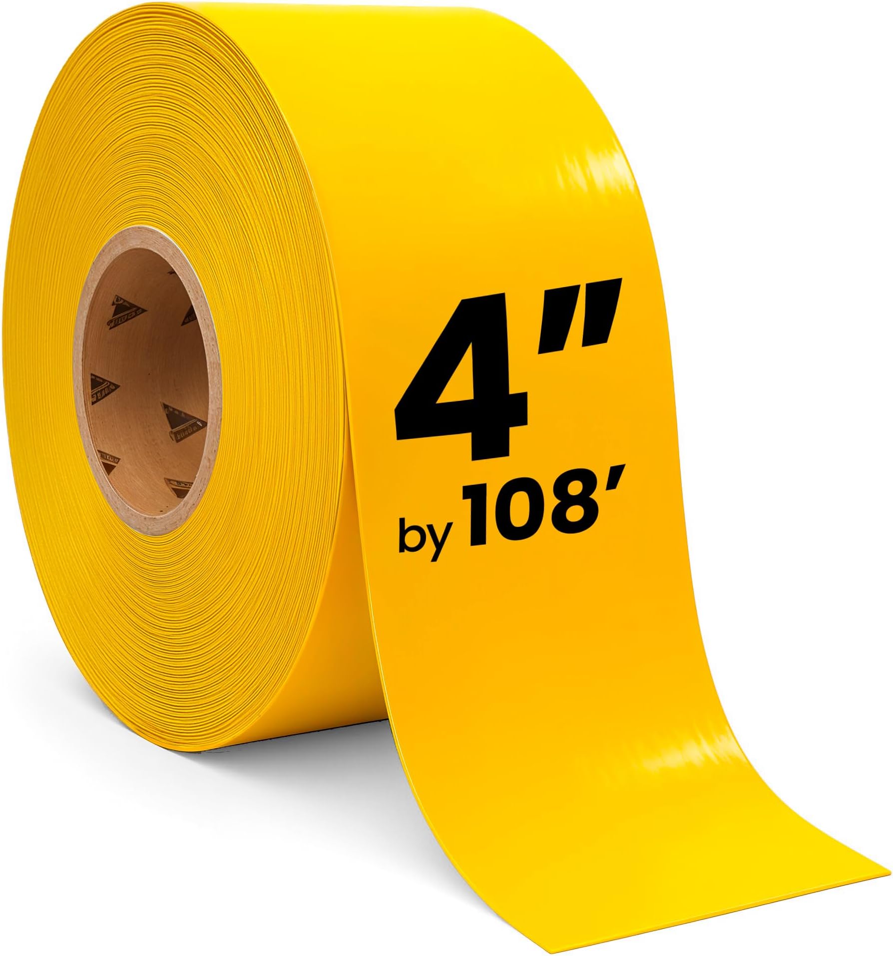 EC700 Floor Marking Tape for Concrete and Pavement | Industrial Marking Tape for Warehouses | Long-Lasting | High Durability, Yellow, 4 Inches by 108 Feet