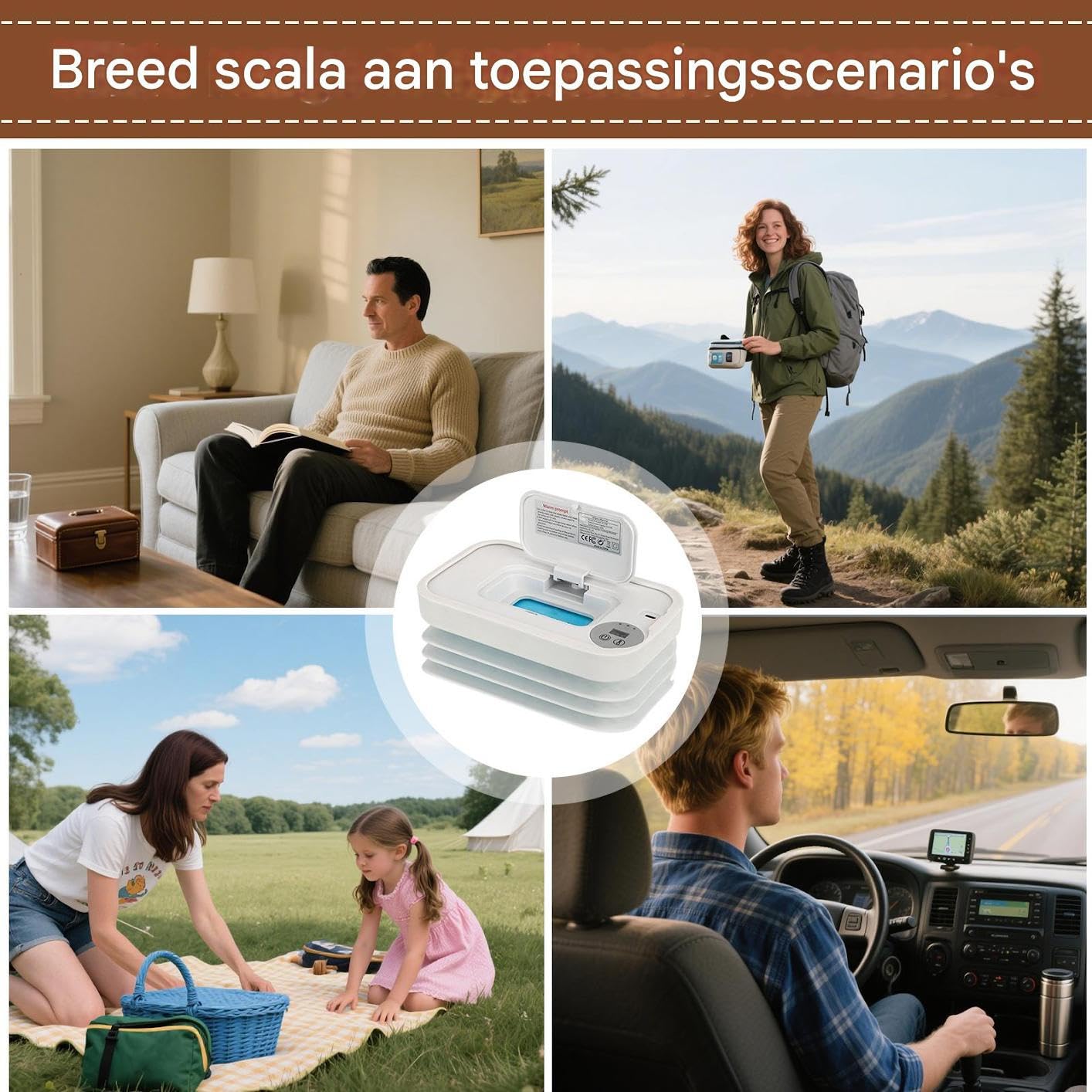 Scalda Salviette Neonato Riscaldamento Rapido Ricarica USB Prodotto E Per
