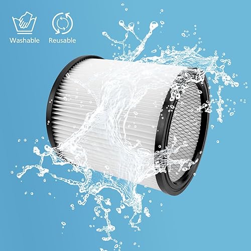 Miniatura 5 de ANBOO Paquete de 2 filtros de cartucho HEPA DXVC6910 de repuesto para aspiradoras DEWALT de 6 a 16 galones, compatibles con DEWALT DXV06P DXV09P