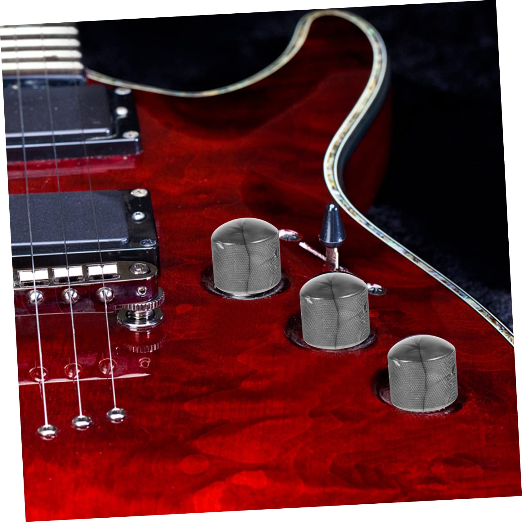 ifundom 4 Sets Dome Knobs for Electric Guitar Volume Tone Control Knobs Plastic Potentiometer Bass Guitar Parts