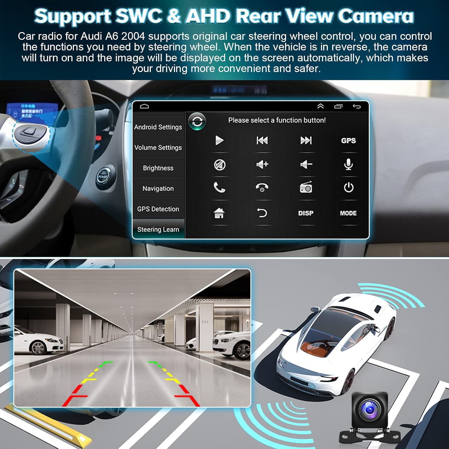 roinvou 232g android double din car stereo for audi a6 s6 rs6 1997 2004 9 touchscreen wireless carplay android auto car radio support gps wifi bluet