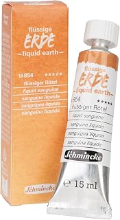 Schmincke - Liquid Earth, sanguine, 15 ml, 18 854 00, for painting, (pre-) drawing and underpainting, vegan