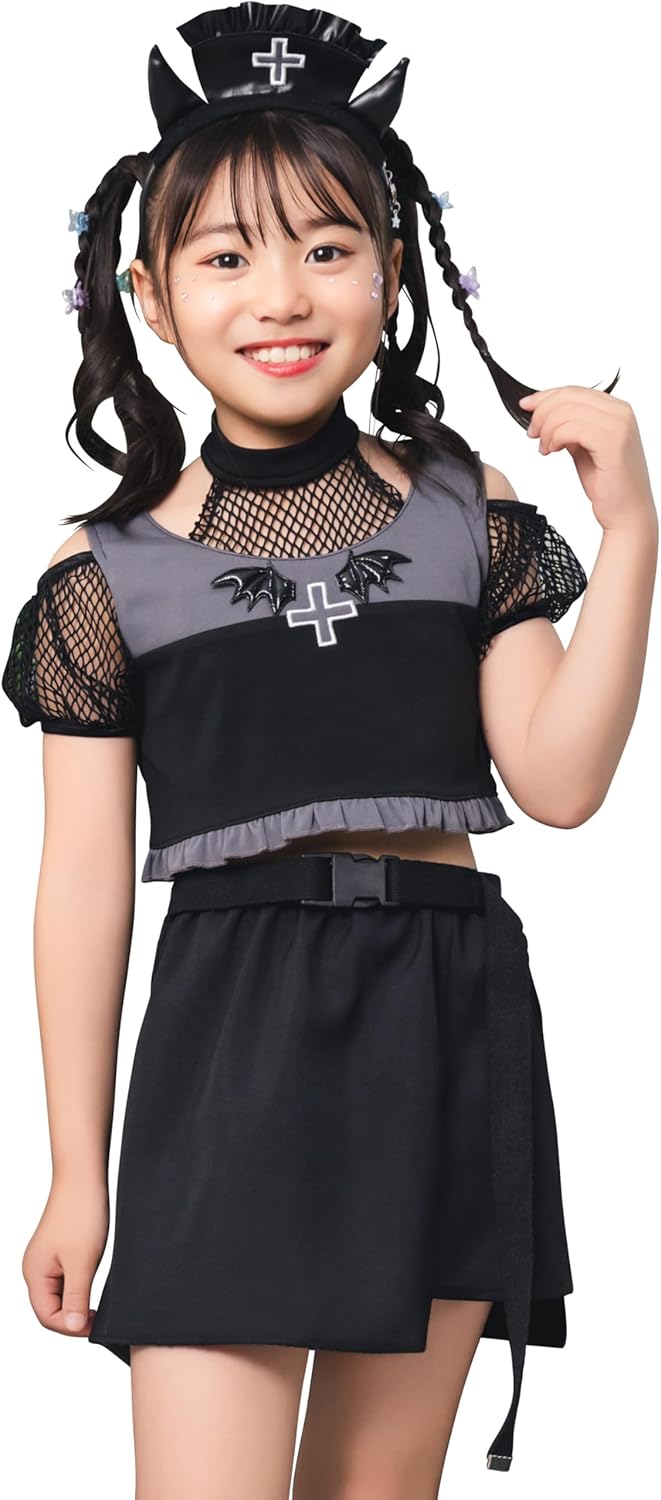 クリアストーン(Clearstone) コスプレ トキシックデビルナース キッズ 120cm 女の子 ブラック ナース クリアストーン(Clearstone) コスプレ トキシックデビルナース キッズ 120cm 女の子 ブラック