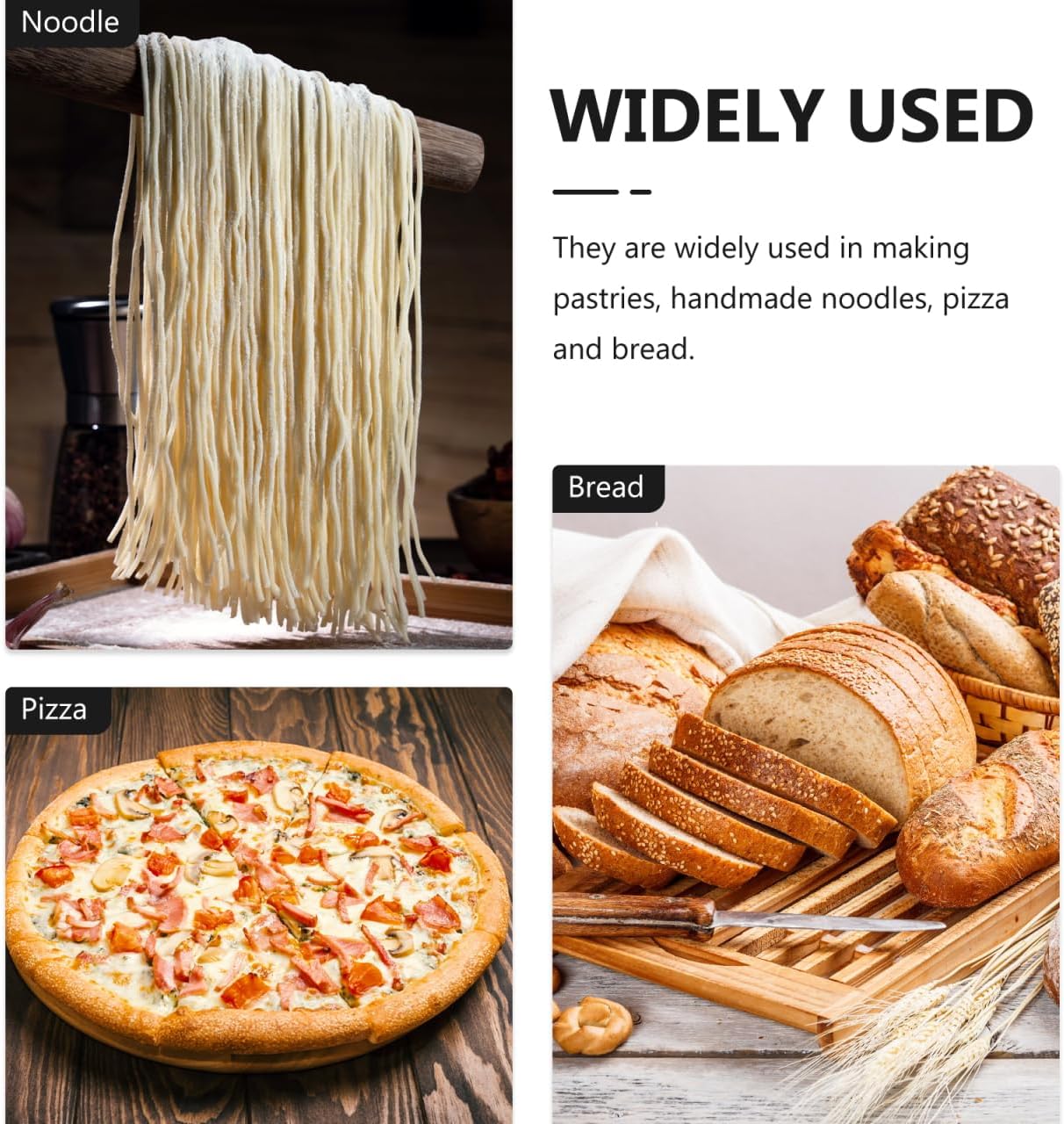 SOLUSTRE Pasta Lattice Roller Cutter Multifunction Noodle Maker for Pizza Crust Dumpling Wrappers Pastry Dough Handmade Noodles Kitchen Gadget with Handles
