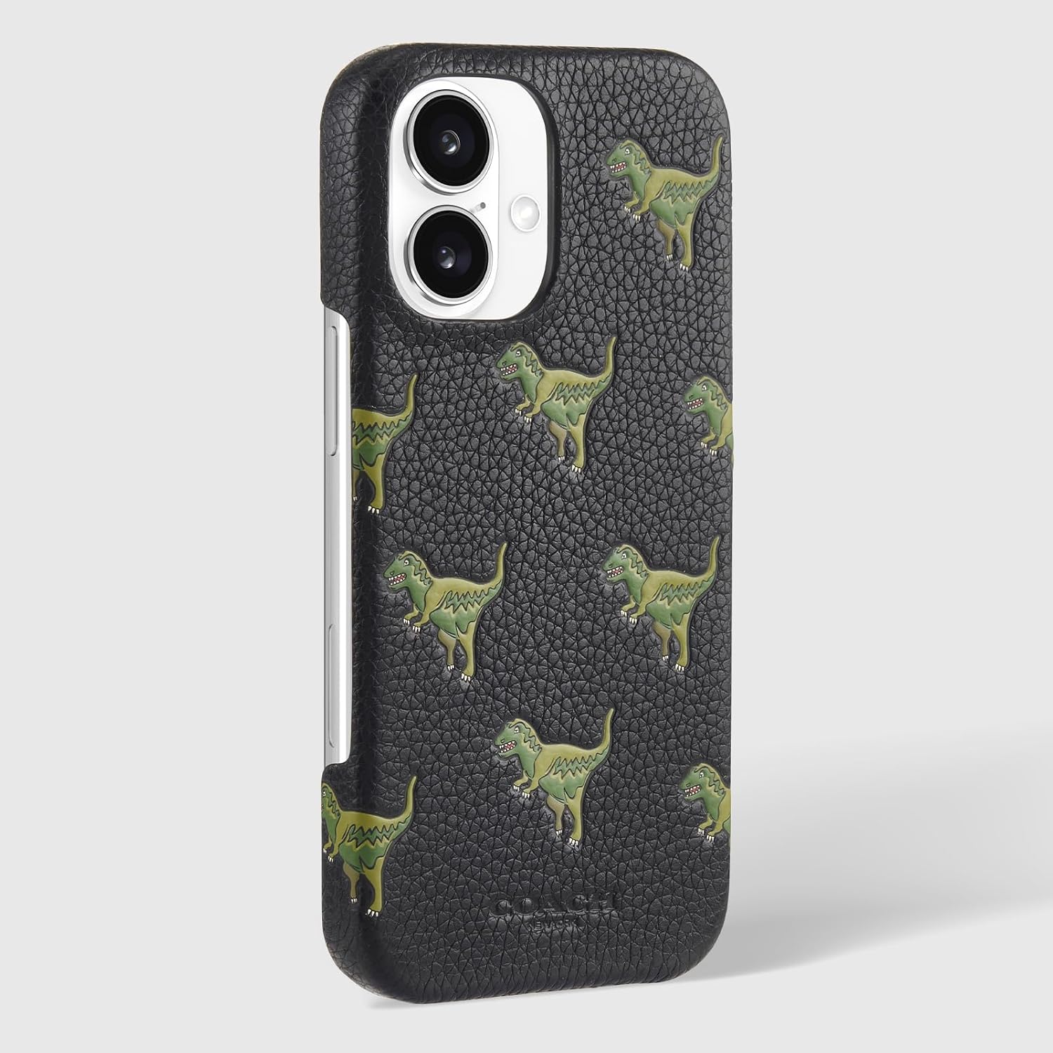 Coach Genuine Debossed Pebbled Leather Slim Wrap iPhone 16 Case - Designer Phone Case - Repeat Rexy