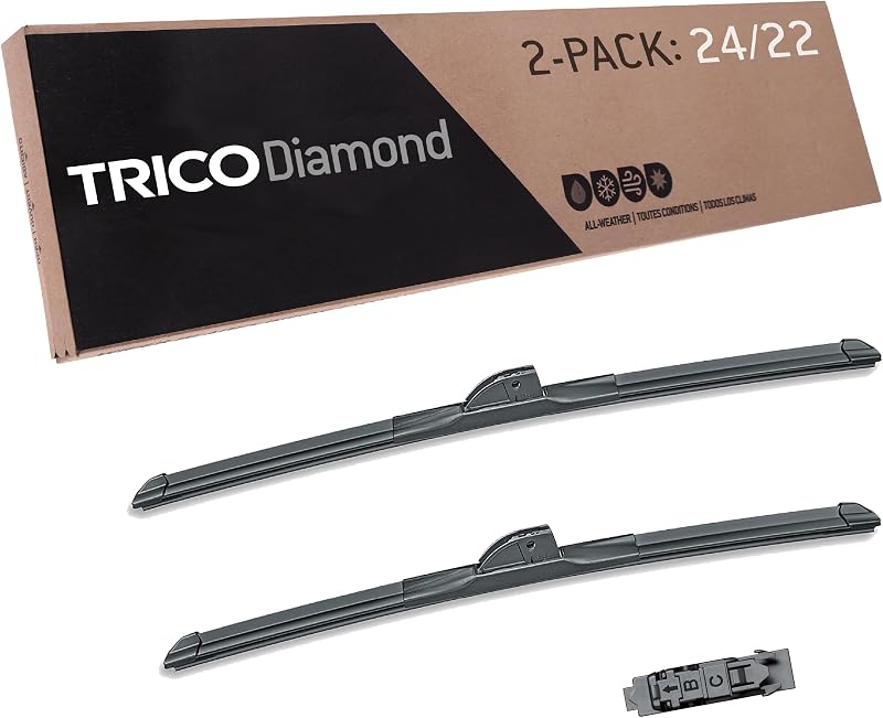 Palhetas do limpador de para-brisa TRICO Diamond 60,96 cm + 55,88 cm – Par