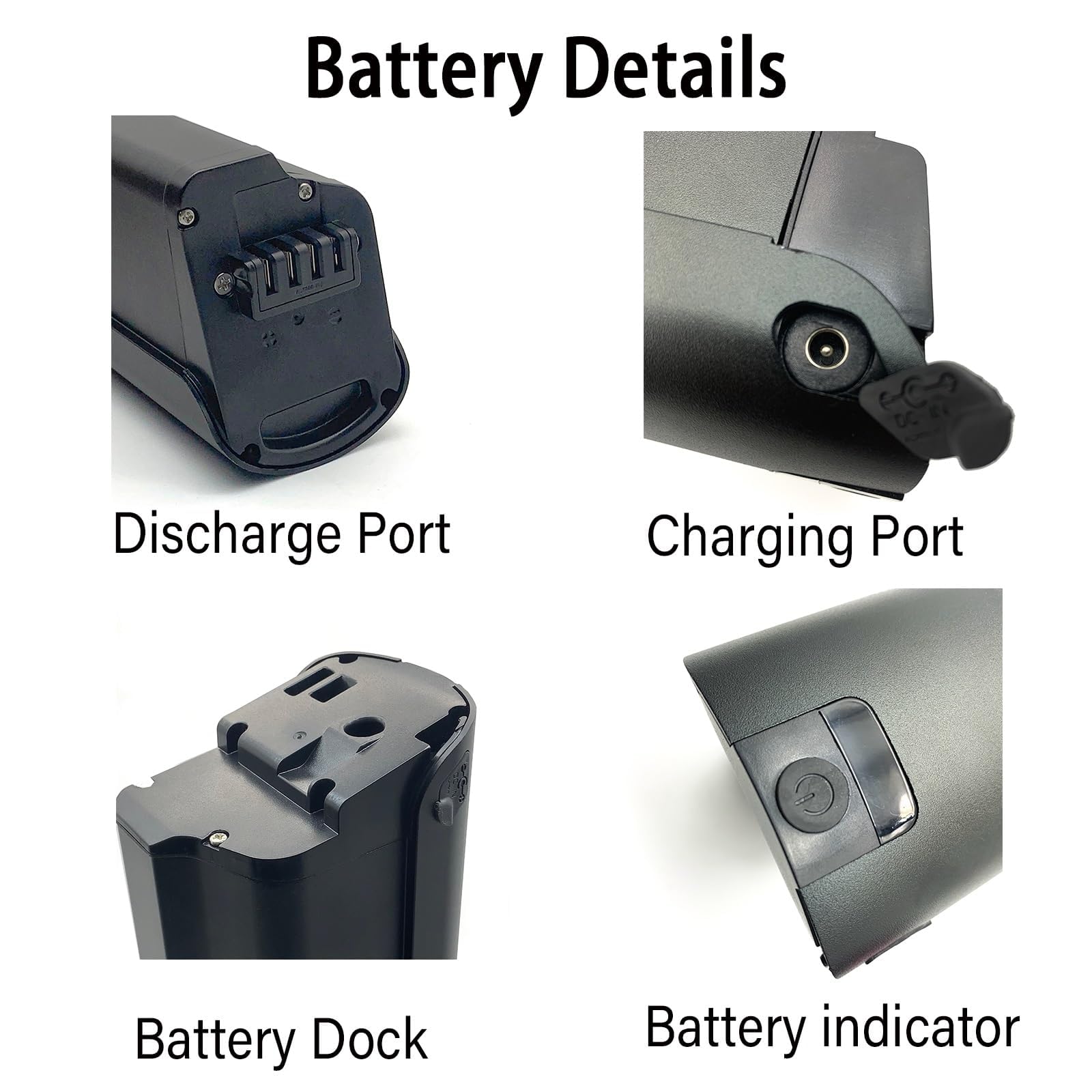 Batterie de Vélo électrique 36V 15.6Ah pour ESKUTE Polluno City Bike ESP 500 540Wh Rechange Batterie Lithium E-Bike Batterie avec Chargeur & BMS de vélo électrique pour 36V 250W/350W/500W Moteurs