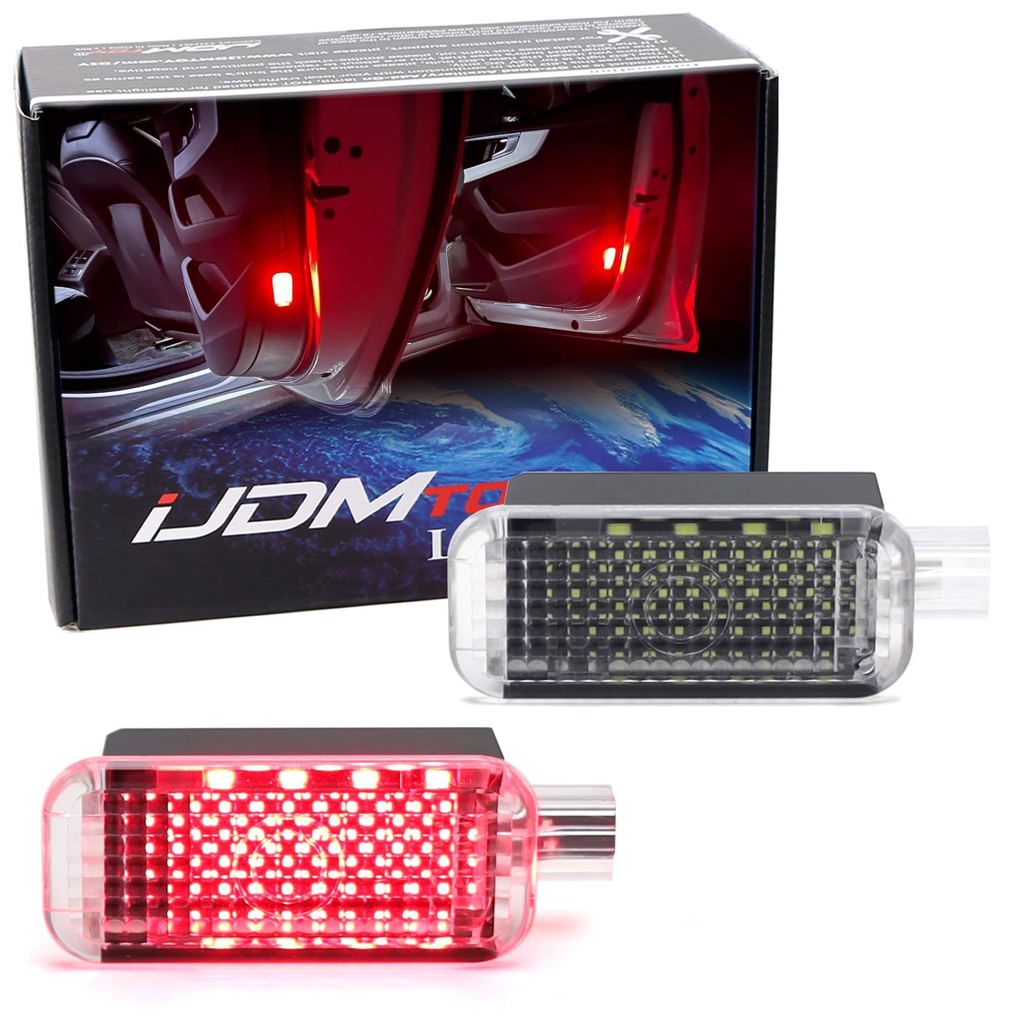 Amazon.com: iJDMTOY Clear Lens Brilliant Red LED Footwell, Door