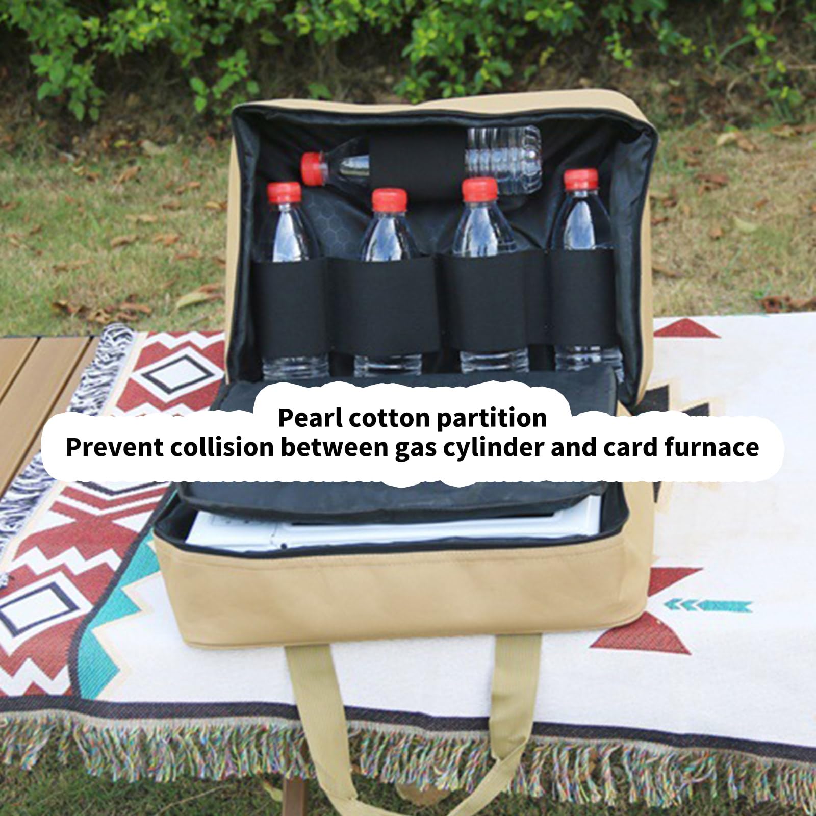 Fornitura da campeggio Borsa di stoccaggio Oxford Panno Fornello a Gas Canister Pentole Borse per il trasporto per picnic all'aperto Borsa di stoccaggio di forniture durevoli
