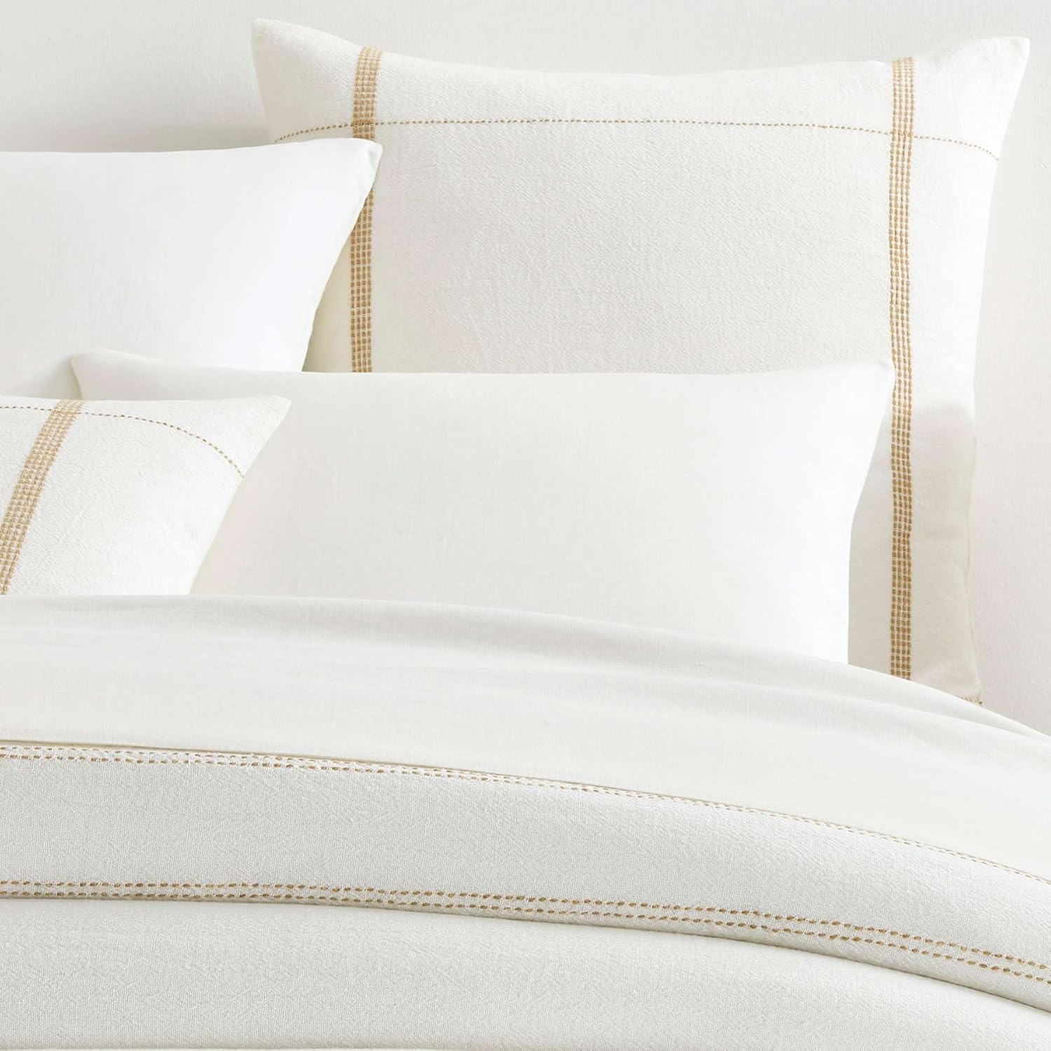 Pine Cone Hill Atherton Sham, Dutch Euro, Natural Plaid Pattern