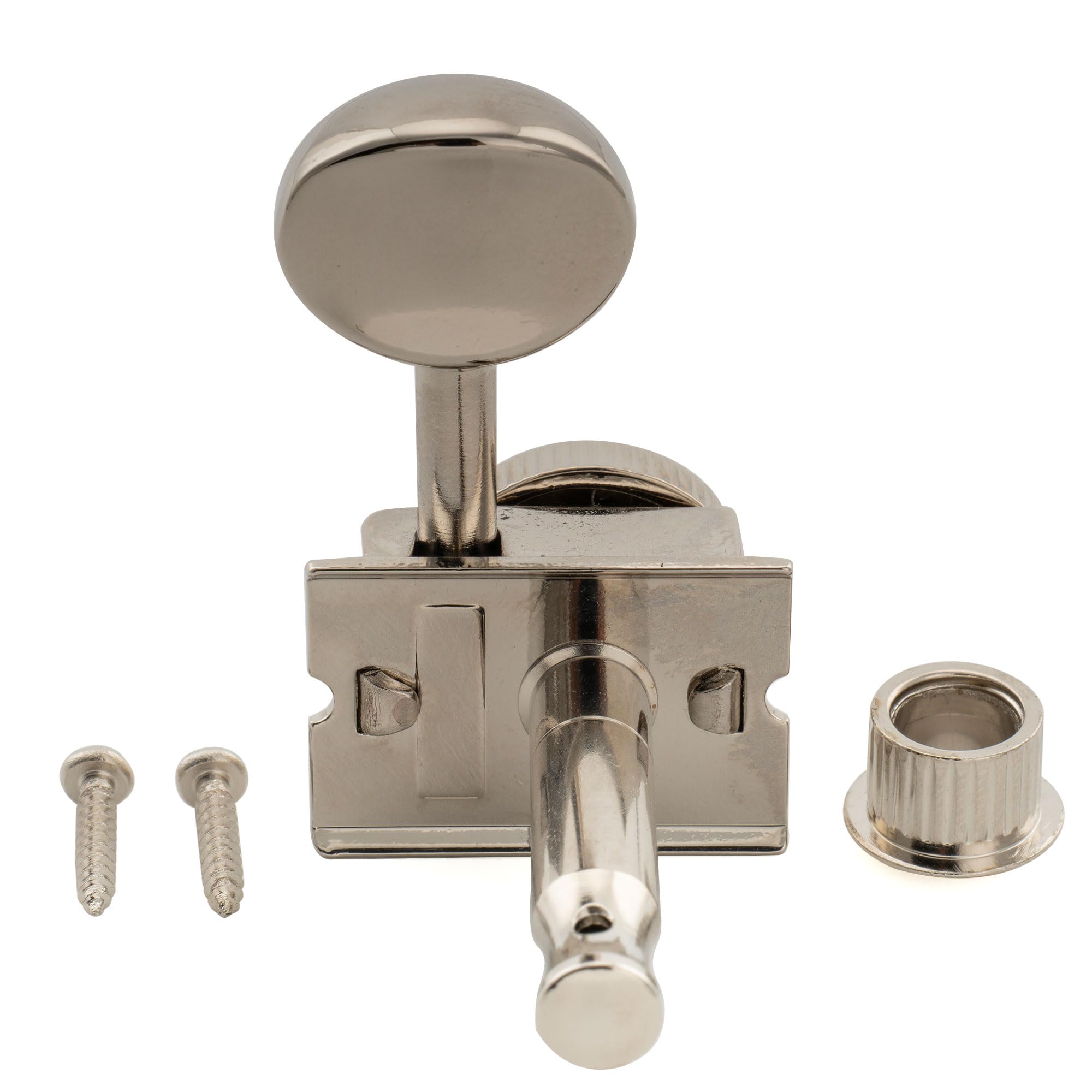 Musiclily Pro R18T Mancino 6 in Linea Semi-Sigillato Vintage Ibrido Set Meccaniche Autobloccanti 18:1 Ratio Locking Tuners con Paletta Ovale per Chitarra Elettrica Fender Squier Strat Tele, Nickel