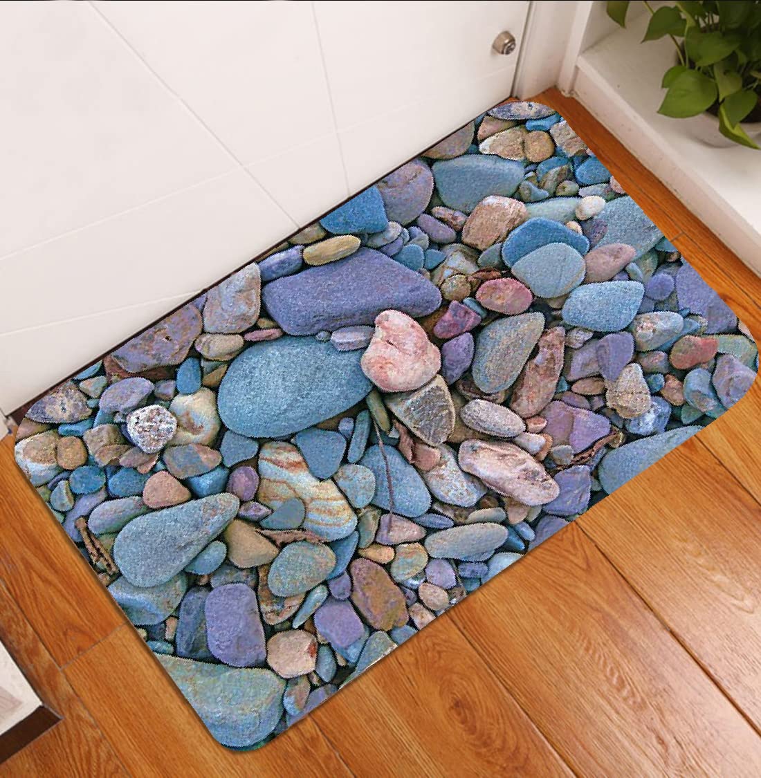 Status 3D Printed Digital Home/Living/Lobby/Table Mat/Office Entrance Door Floor Mat with Anti Slip Backing (15 x 23 inch) Multicolour