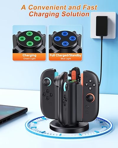 Miniatura 2 de FYOUNG Charging Station for Nintendo Switch 2 Controller(2025), Charger Dock for Joycon 2 with Charging Indicator, Compact Vertical Charge 4