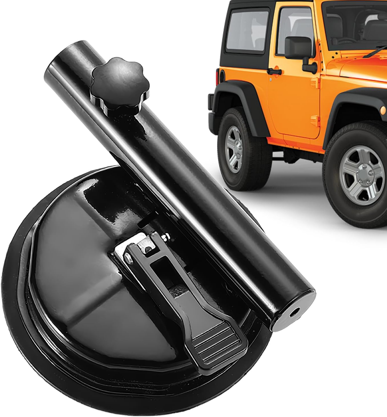 – Suction Flag Pole Mount for RV - Truck Flagpole Bracket | No Drilling Flag Pole Stand for Vehicle Car Truck Trailer Pickup Road Trip Travelers Sports Fans Event Organizers