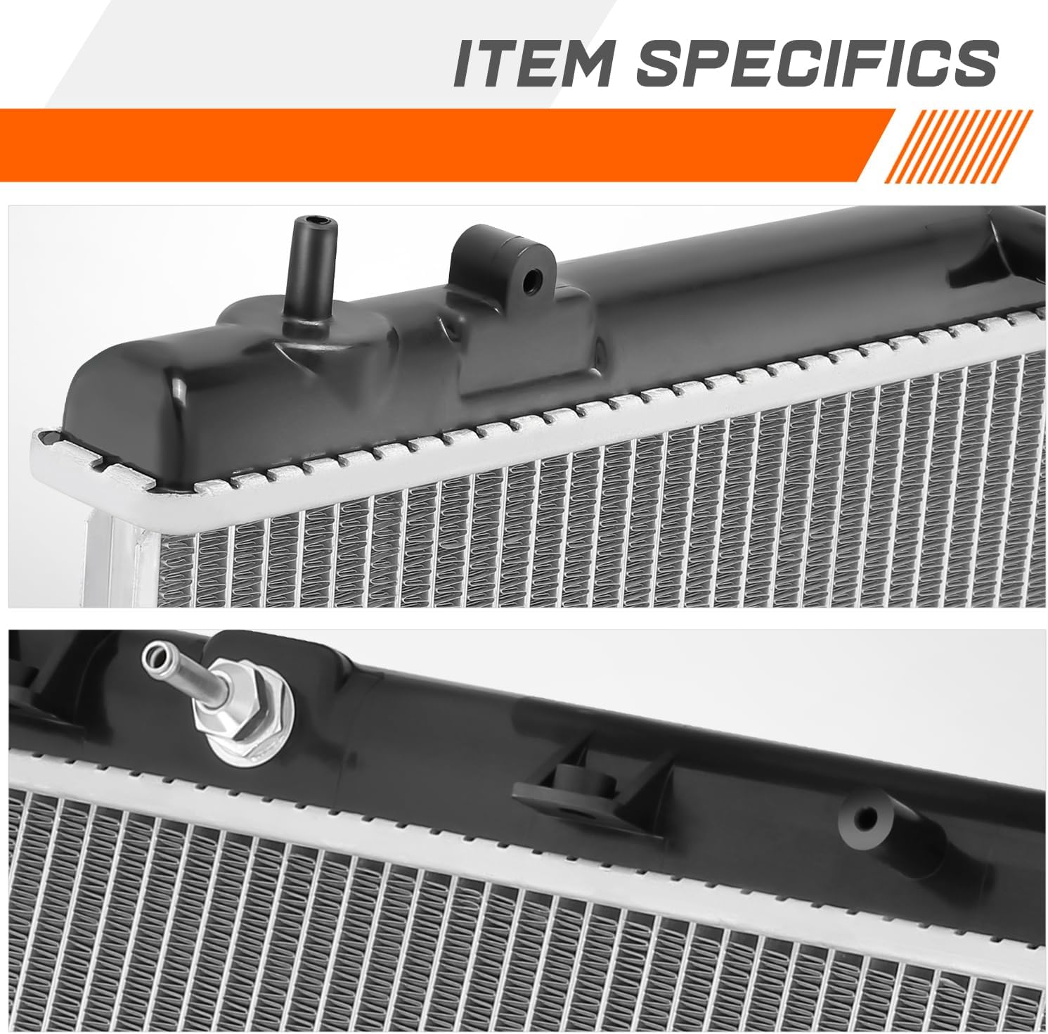 PM PERFORMOTOR DPI 2674 Cooling Radiator Replacement Compatible with Subaru Forester Non Turbo 2003-2005 2.5L, 27-3/16" W X 14-1/8" H X 5/8" D, 1-9/16" Inlet / 1-1/2" Outlet