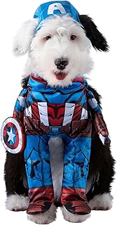 Marvel Pet Avengers Captain America Dog Costume, Halloween Costume for Pets - Officially Licensed L