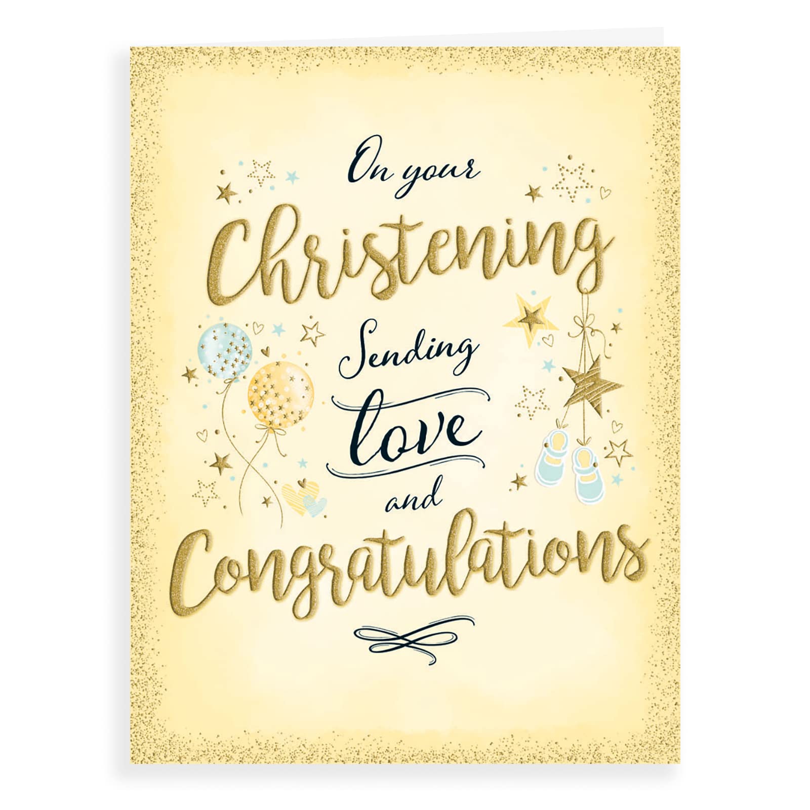 Piccadilly Greetings Modern Baby Card Christening - 8 x 6 inches