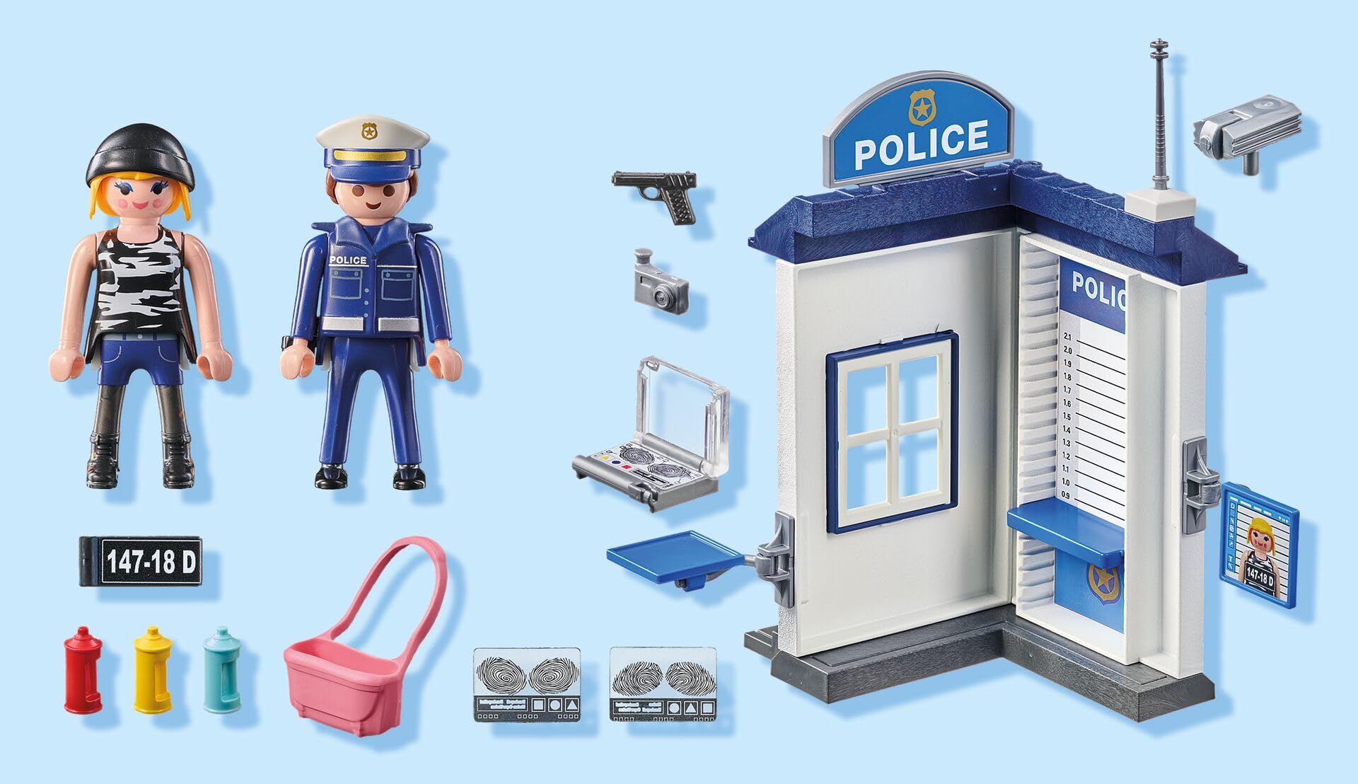 Playmobil | Action Heroes | Police Investigation Room | Police Toys | Toys for Children aged 4+ | 71733