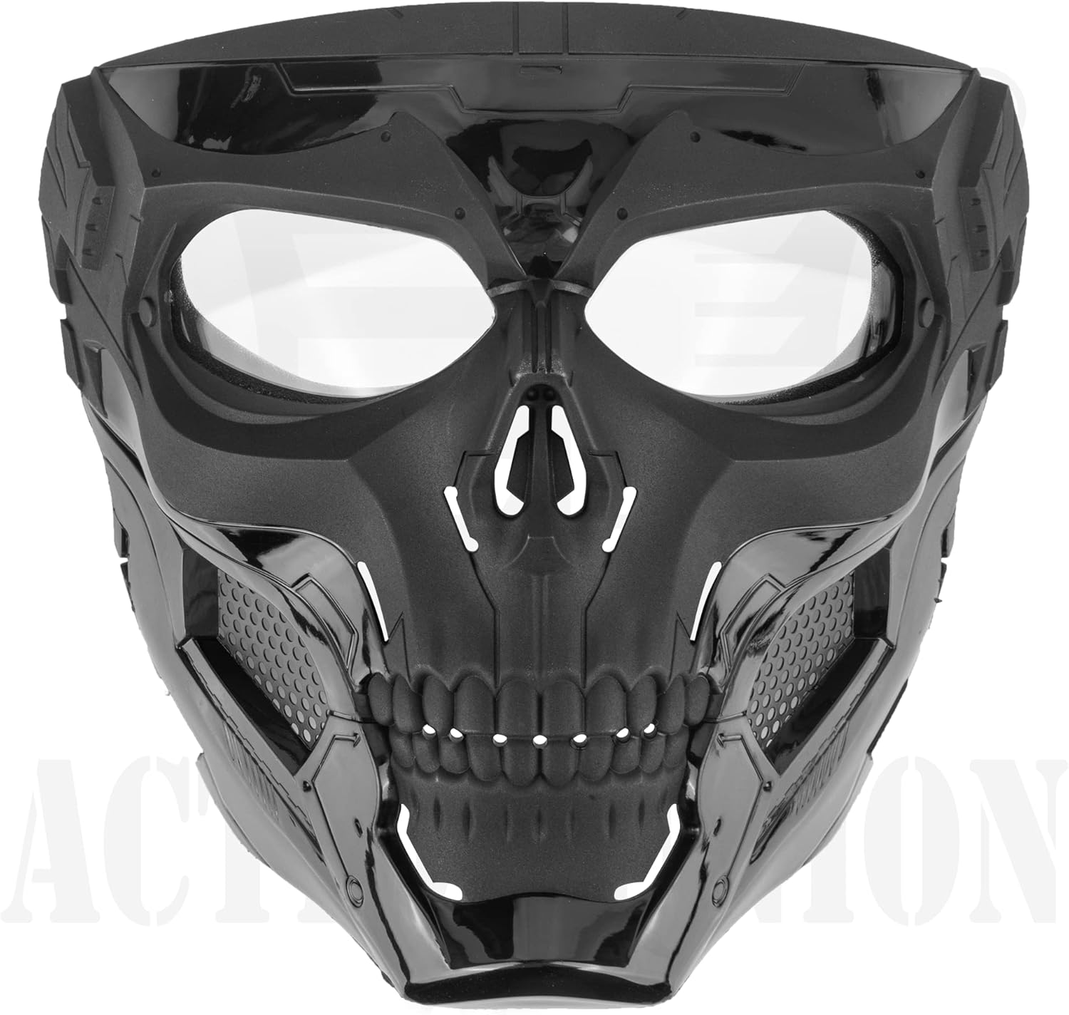 ACTIONUNION Airsoft Mask Full Face Skull Balaclava Face Mask Men Skeleton Mask Tactical Protective Paintball Mask Halloween Cosplay Costume