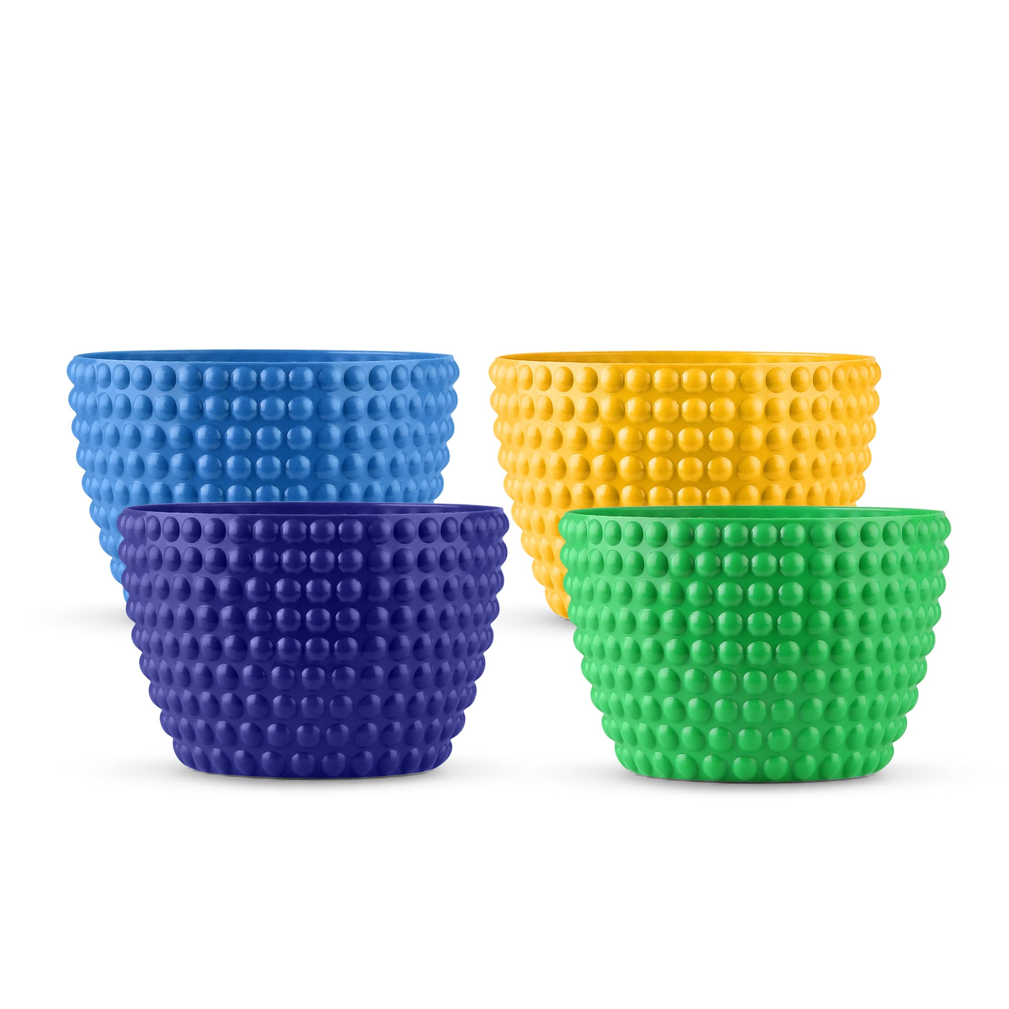 BLUME Polka Dot - Set of 4 Plant Pots with Optional Drainage Holes - Ideal for Office Desk or Table Side Decoration - Modern and Elegant Design (B0BWYFRWY7) Amazon Price History, Amazon Price Tracker