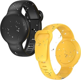 for AirTag Bracelet for Kids, 2 Pack Kids Airtag Bracelet, Air Tagholder for Kids Compatible with AirTag 1st & 2nd Gen, Soft Silicone Adjustable Kids Wristband for Boys Girls