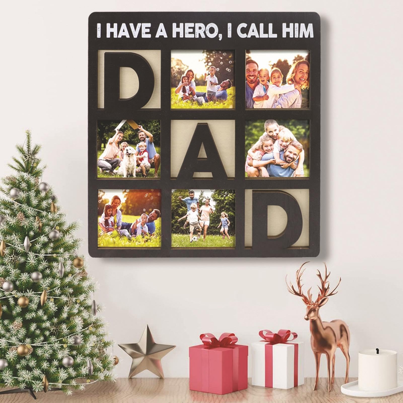 Amazon.co.jp: Nubamzy Dad コラージュ写真フレーム、木製写真フレーム