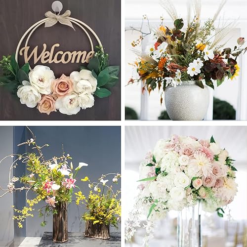 Miniatura 6 de DECORA Alambre de tallo floral blanco calibre 18 de 16 pulgadas, 50paquete