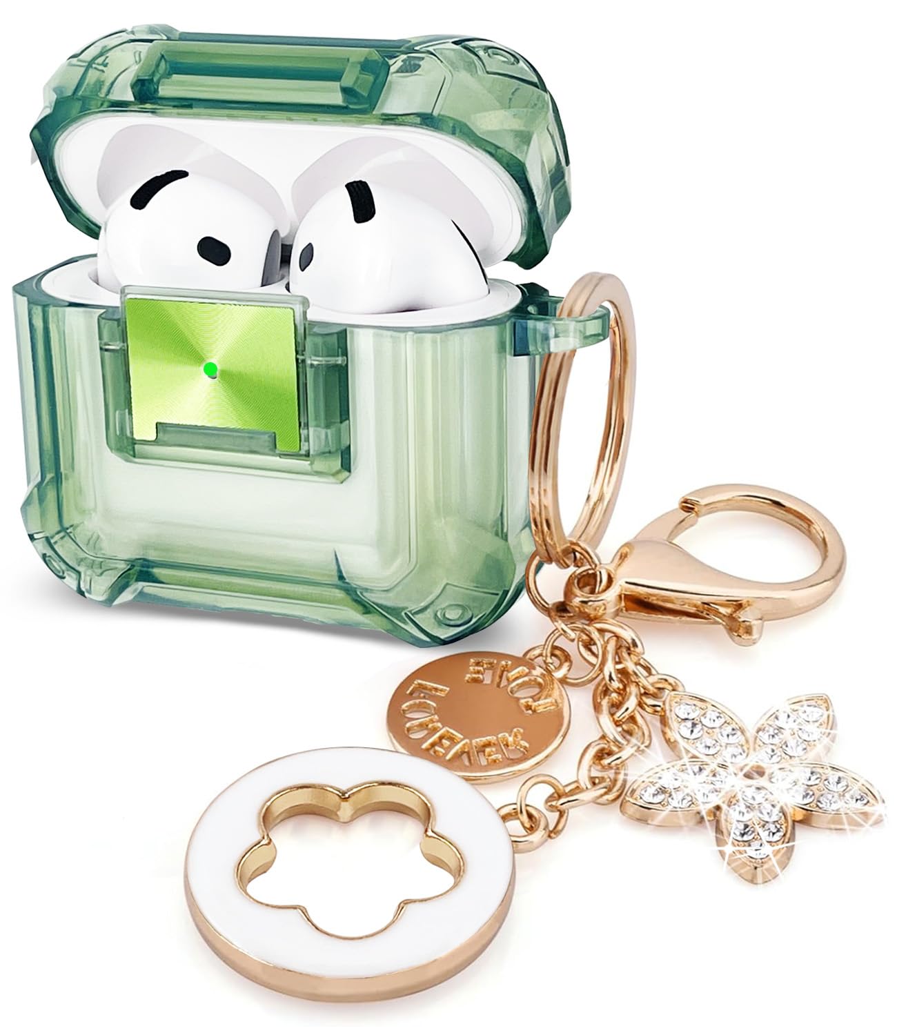 (with Safety Lock) Clear Case Compatible with Airpods 4 Case oft Clear TPU Cover for Apple Airpod 4 (2024) (USB-C) KOUJAON Soft TPU Transparency Air