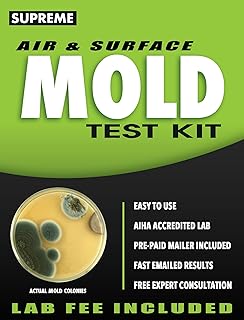 Supreme - Mold Test Kit for Home - Air and Surface Mold Testing Kit - Mold Lab Analysis, Pre-Paid Return Mailer, Fast Mold Results to Your Home in 1 Week and Expert Mold Consultation