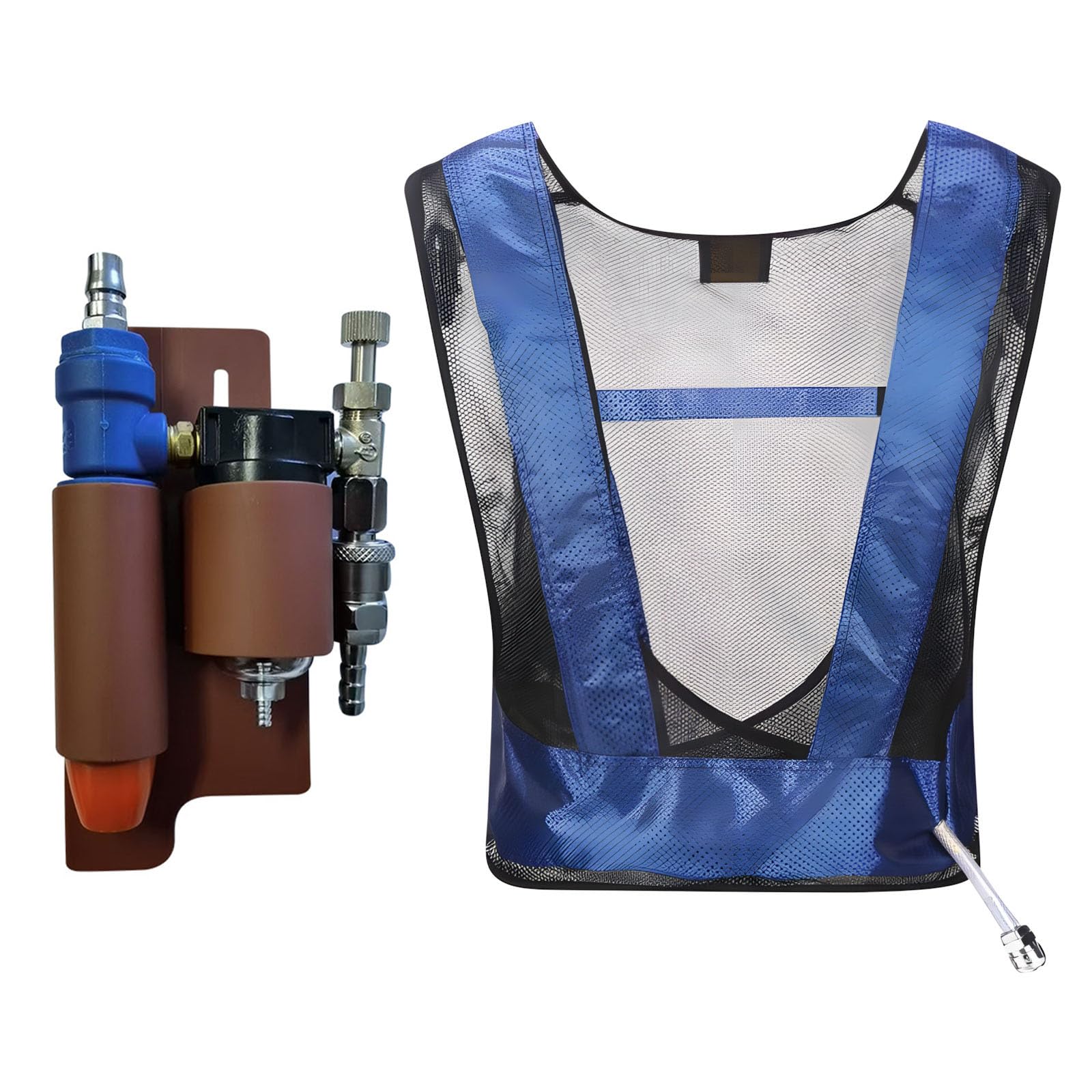 Indumento rinfrescante rinfrescante per lavoratori all ' aperto, incluso design del tubo ' integrato e cappotto raffreddamento esterno con filtro antipolvere