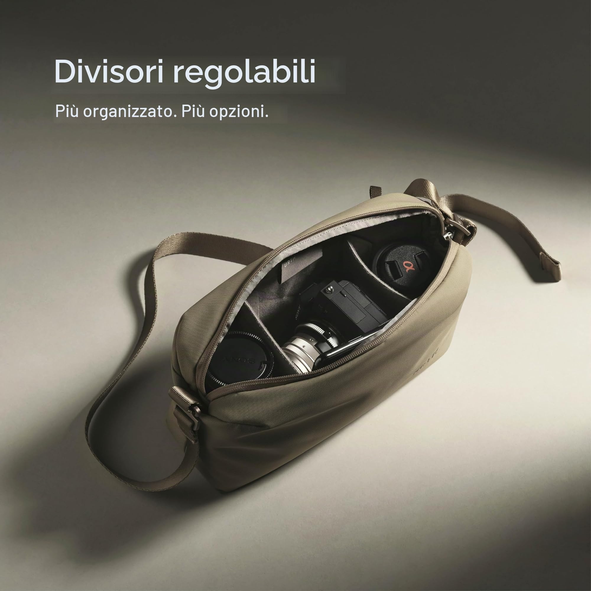 Urth Dolomite 5,1L Borsa a Tracolla per Fotocamera - Resistente all'acqua, Riciclata, Borsa Multifunzionale per Fotografia DSLR da Tutti i Giorni