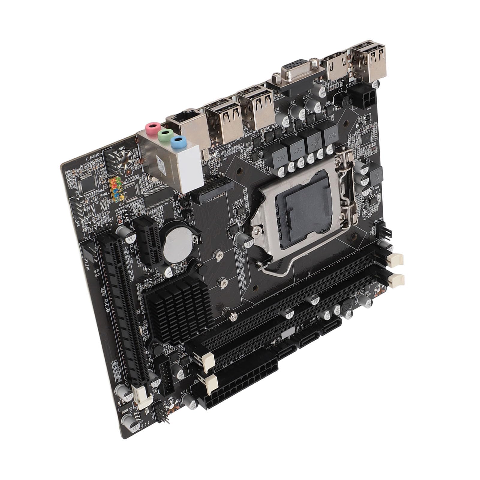 Dpofirs Placa Base H55 LGA 1156, para Core Generation I3 I5 I7, Placa Base de Servidor de PC, 2 × DDR3, Ranura para Tarjeta Gráfica PCIE X16, Placa Base de Computadora para Juegos
