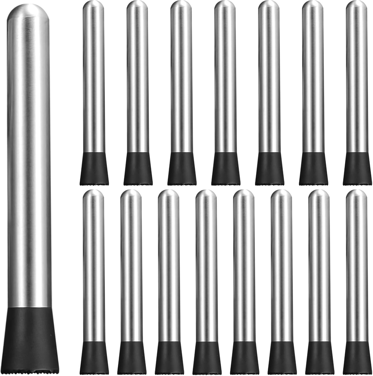 16 Pcs Cocktail Muddler, 8.3 in/21 cm Stainless Steel Muddler for Cocktails, Drink Muddler, Muddler for Cocktails Set, Ideal for Home Bar and Kitchen
