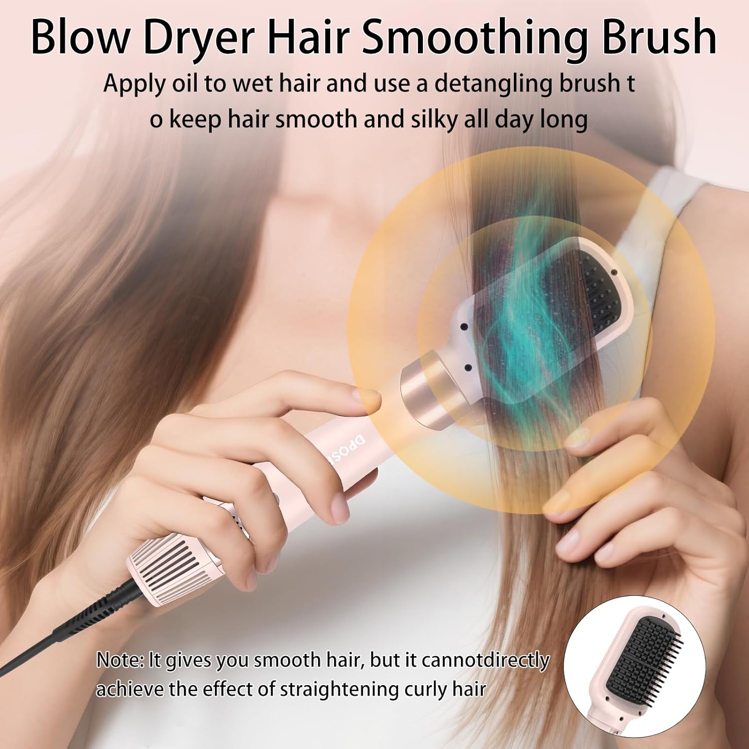 6 in 1 Hot Air Wrap Hair Styler - 110,000 RPM High-Speed Hair Dryer Brush with Auto Curlers, Fast Drying & Frizz-Free Styling, No Heat Damage, Volumizing and Hot Thermal Brush with Travel Bag for Curling Volumizing Straightening Styling - Image 7