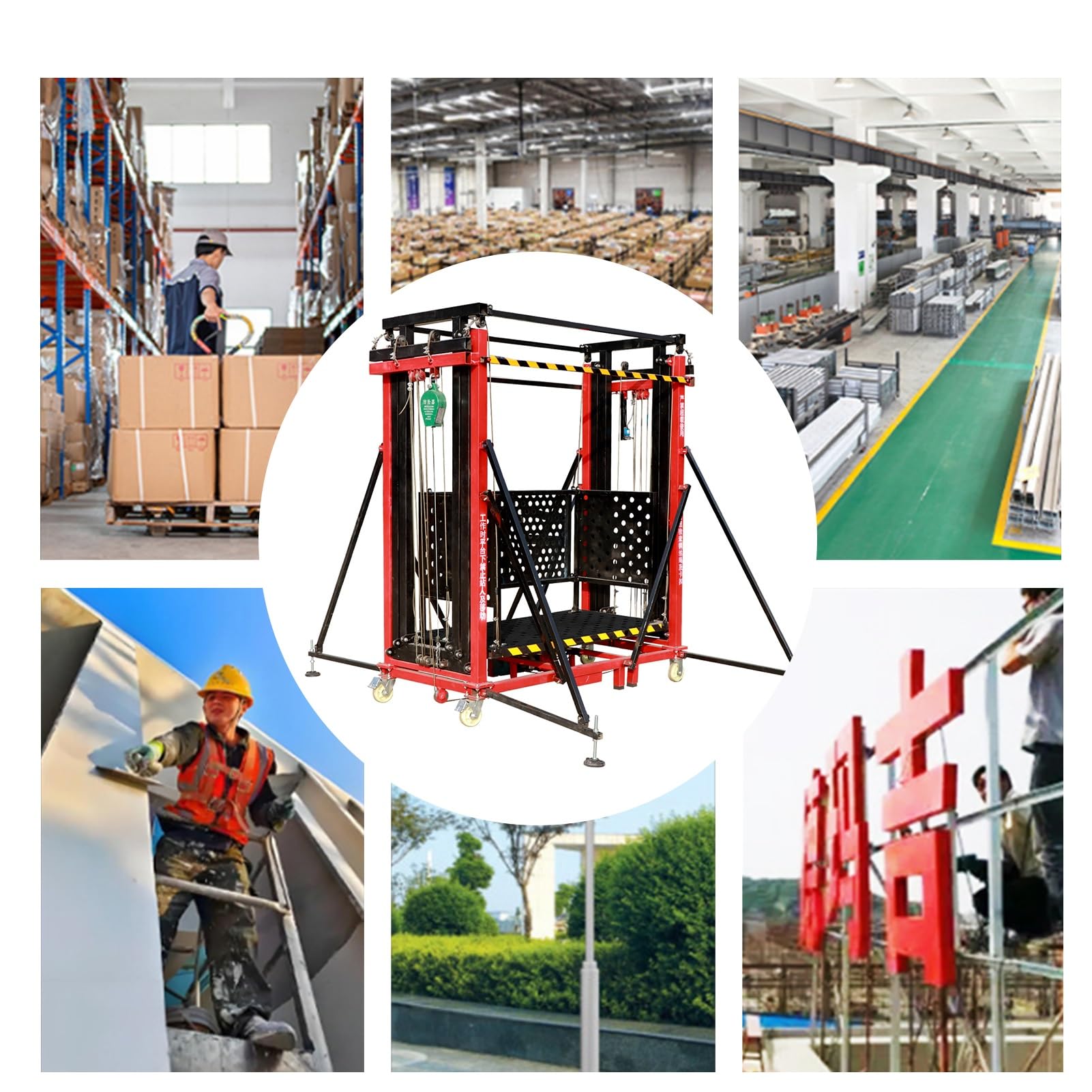 Tragfähiger elektrischer Gerüstheber, faltbar, mobile Gerüstplattform, vollautomatischer elektrischer Gerüstheber (6 Meter) (12 m)