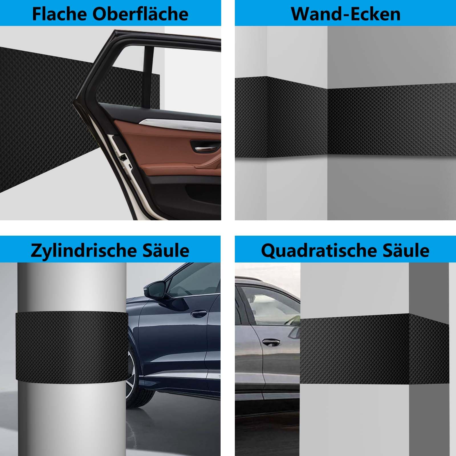 Spurtar Garagen Wandschutz Selbstklebend – 4m x 20cm x 6,5 mm Schaumstoff Wandschutzfolie, Türkantenschutz Auto & Schutz, Stoßschutz für Garagenwand, Garage, Garagen Zubehör