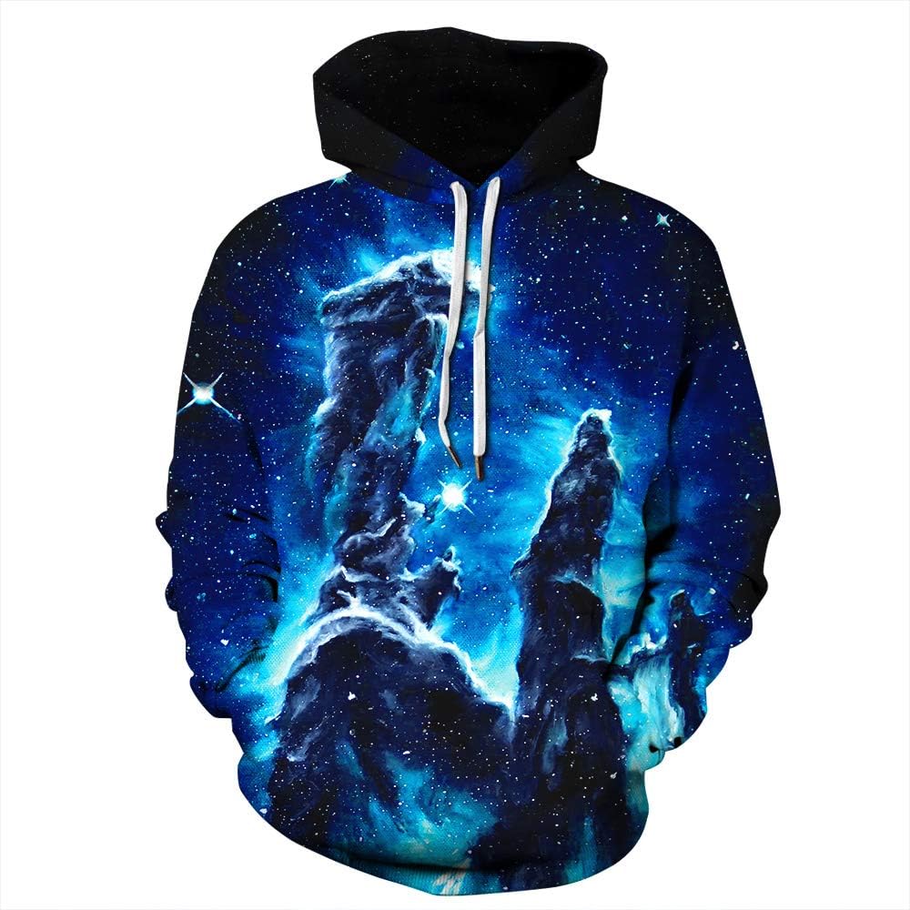 Fansu Unisex 3D Animal Impreso Hoodies Hombre Mujer Sudaderas Con Capucha Con Bolsillos, Artístico Creativo Otoño E Invierno Manga Larga Pullover Moda Tops Deportes Sweatshirt (S,Blanco Y Negro