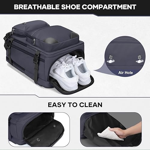 Miniatura 6 de Maelstrom Mochila de viaje para hombres y mujeres, mochila de mano de 35 litros para viajar en avión, con bolsa de cinturón de moda, mochila casual