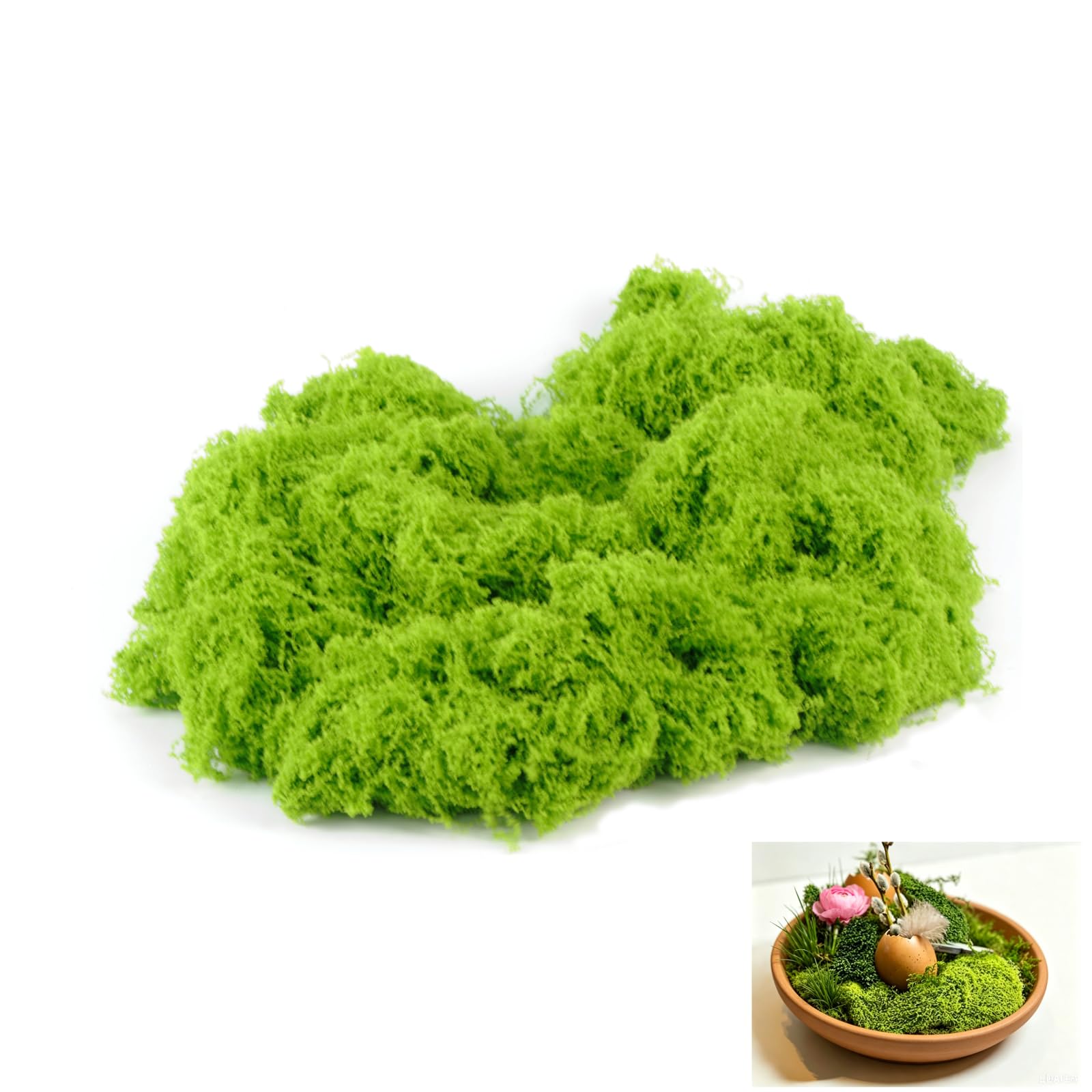 JinZeYou 100g Artificial Moss, Grass Green