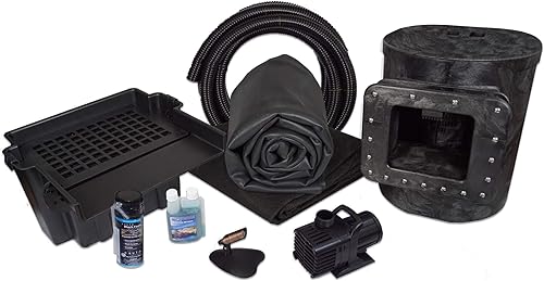 HALF OFF PONDS Simply Ponds 4000 Kit completo de jardín y estanque de agua con revestimiento de goma EPDM de 15 pies x 15 pies - MAN4